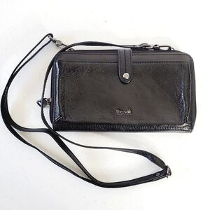 The Sak Wallet Crossbody Bag Organizer Black Mini Purse Clutch.